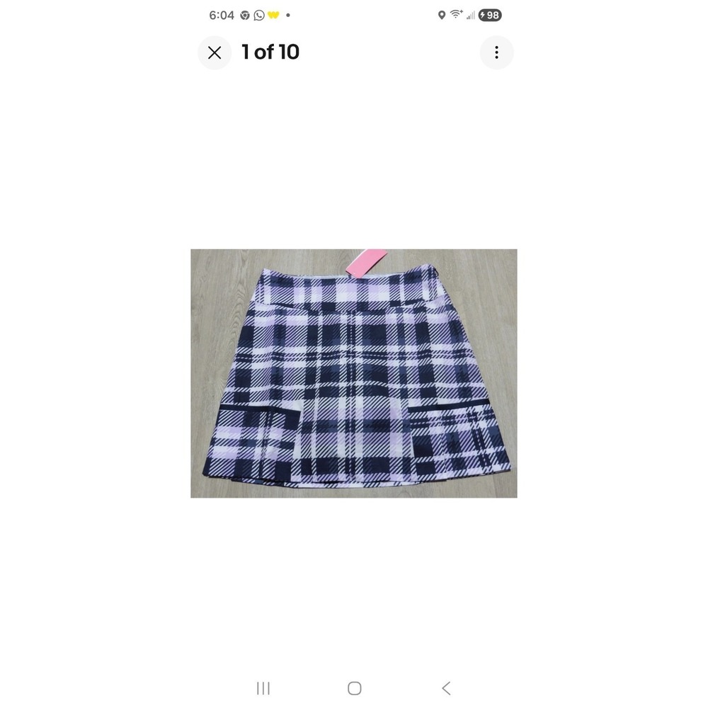 Golftini Women's Size 16 Sail‎ Away Performance Side Pleat Skort Multicolored